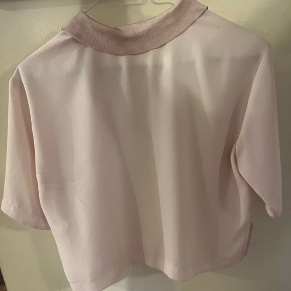 Babaton Pink Polo 77% Triacetate 23% Polyester XXS - Picture 5 of 5